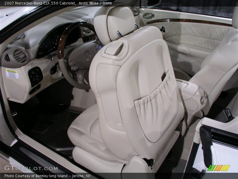 Arctic White / Stone 2007 Mercedes-Benz CLK 550 Cabriolet