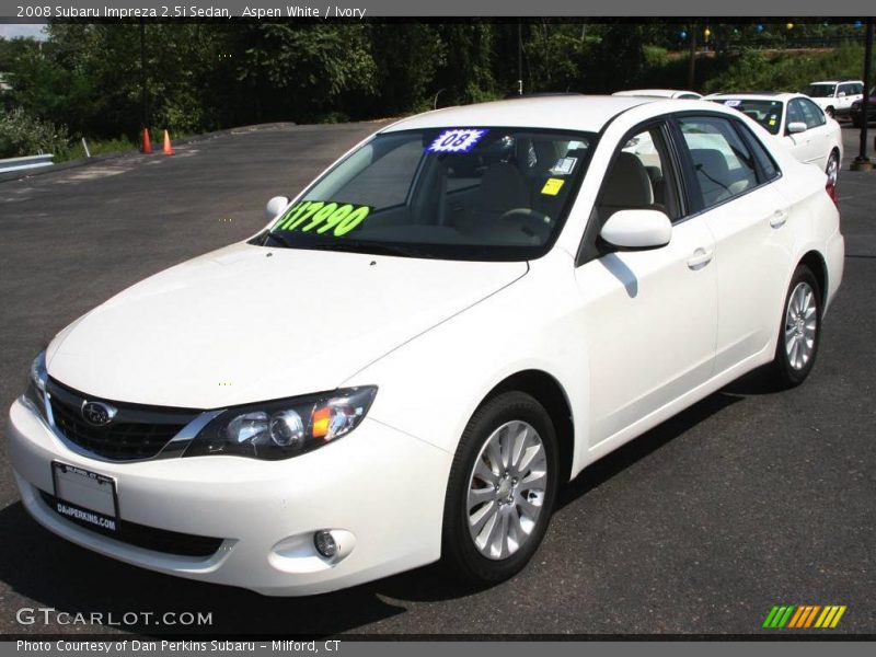 Aspen White / Ivory 2008 Subaru Impreza 2.5i Sedan