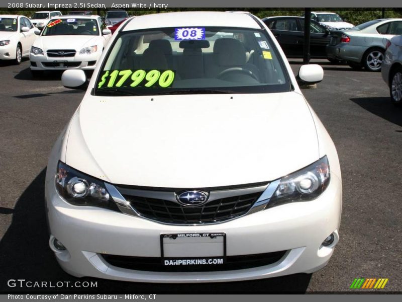 Aspen White / Ivory 2008 Subaru Impreza 2.5i Sedan