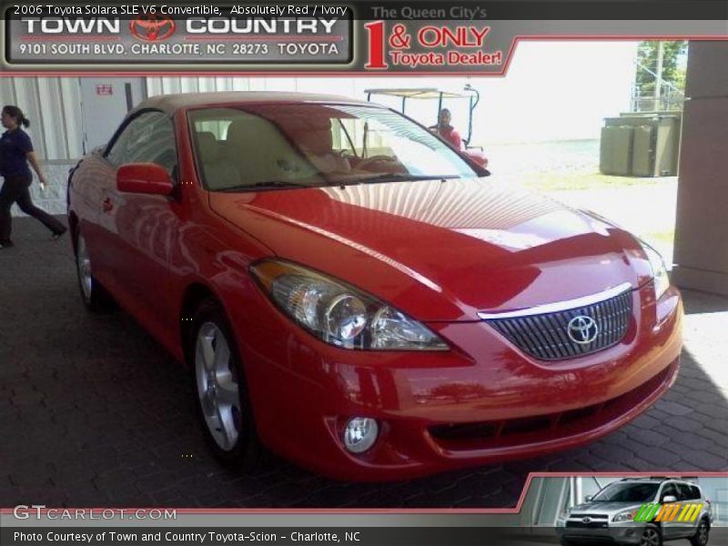Absolutely Red / Ivory 2006 Toyota Solara SLE V6 Convertible