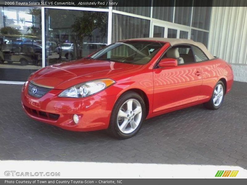 Absolutely Red / Ivory 2006 Toyota Solara SLE V6 Convertible