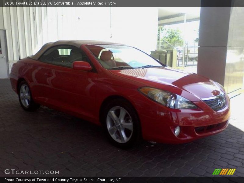 Absolutely Red / Ivory 2006 Toyota Solara SLE V6 Convertible