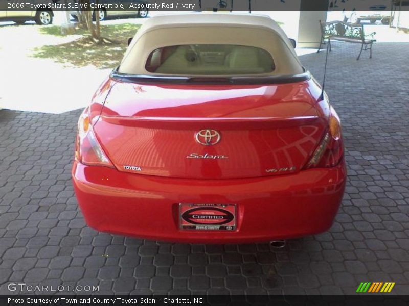 Absolutely Red / Ivory 2006 Toyota Solara SLE V6 Convertible
