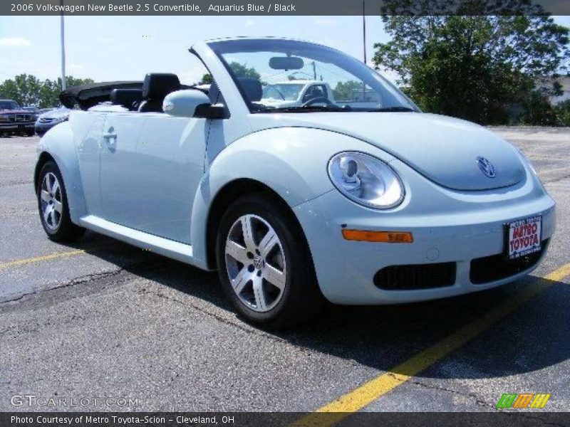 Aquarius Blue / Black 2006 Volkswagen New Beetle 2.5 Convertible