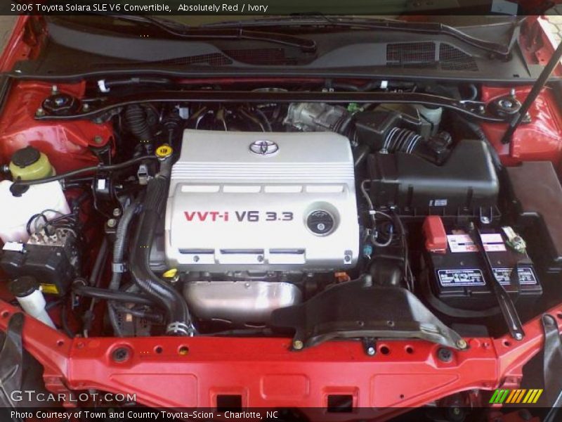 Absolutely Red / Ivory 2006 Toyota Solara SLE V6 Convertible