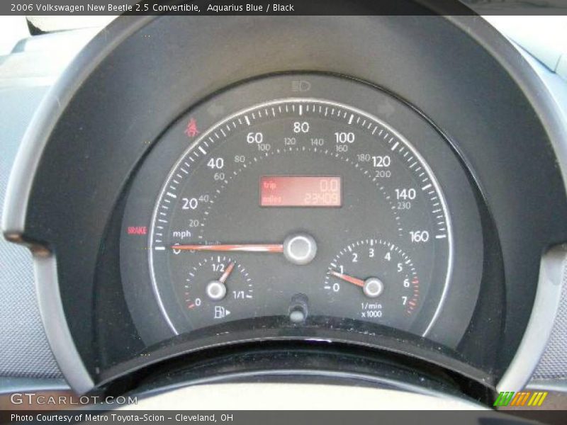 Aquarius Blue / Black 2006 Volkswagen New Beetle 2.5 Convertible