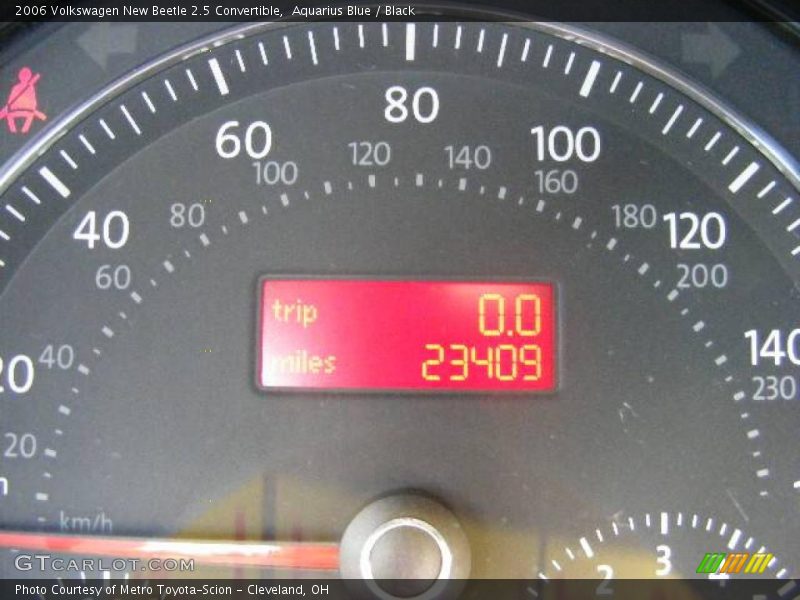 Aquarius Blue / Black 2006 Volkswagen New Beetle 2.5 Convertible