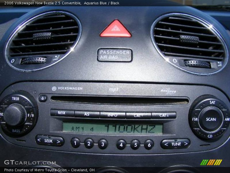 Aquarius Blue / Black 2006 Volkswagen New Beetle 2.5 Convertible