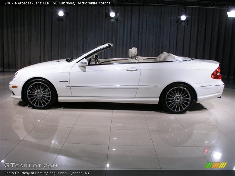 Arctic White / Stone 2007 Mercedes-Benz CLK 550 Cabriolet