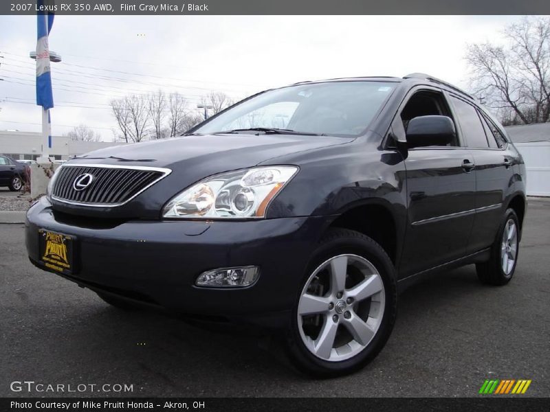 Flint Gray Mica / Black 2007 Lexus RX 350 AWD
