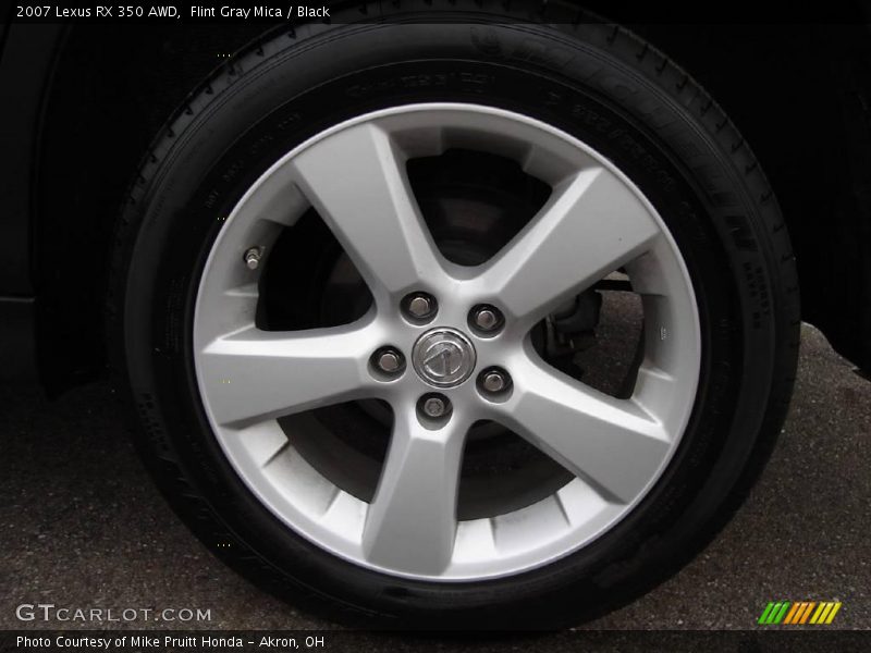 Flint Gray Mica / Black 2007 Lexus RX 350 AWD
