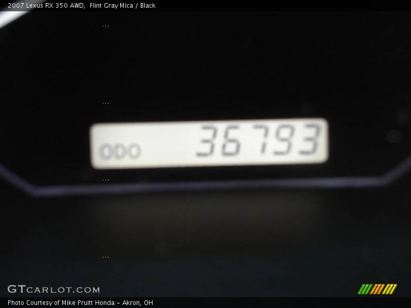 Flint Gray Mica / Black 2007 Lexus RX 350 AWD