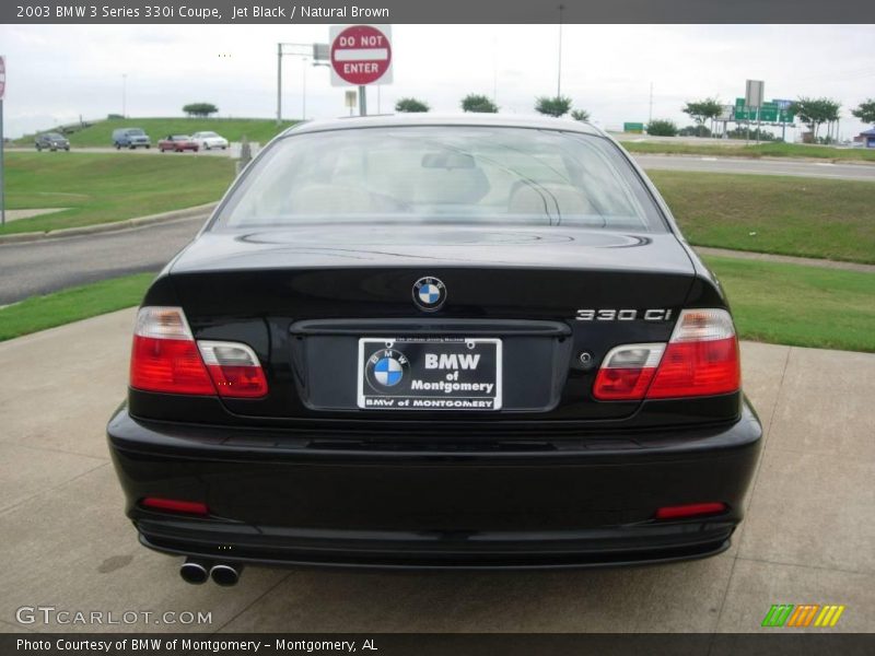 Jet Black / Natural Brown 2003 BMW 3 Series 330i Coupe