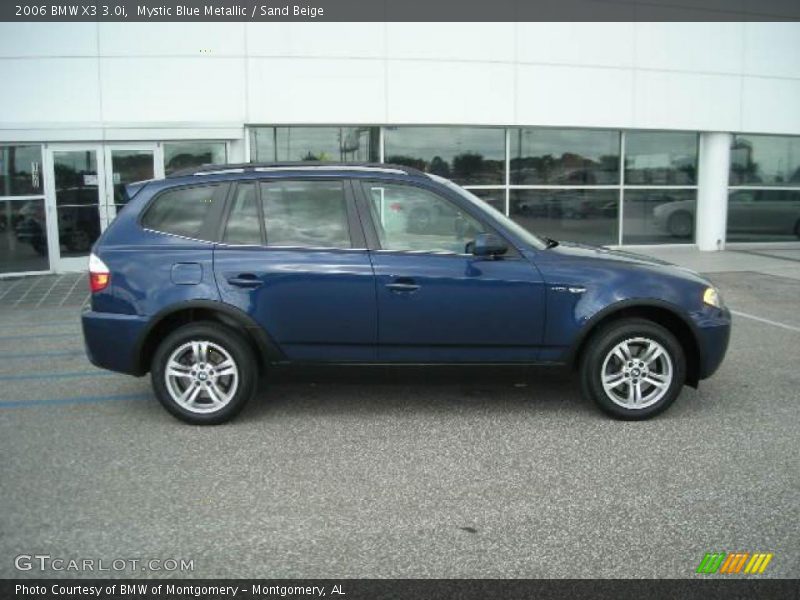 Mystic Blue Metallic / Sand Beige 2006 BMW X3 3.0i