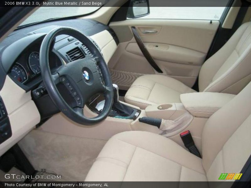 Mystic Blue Metallic / Sand Beige 2006 BMW X3 3.0i