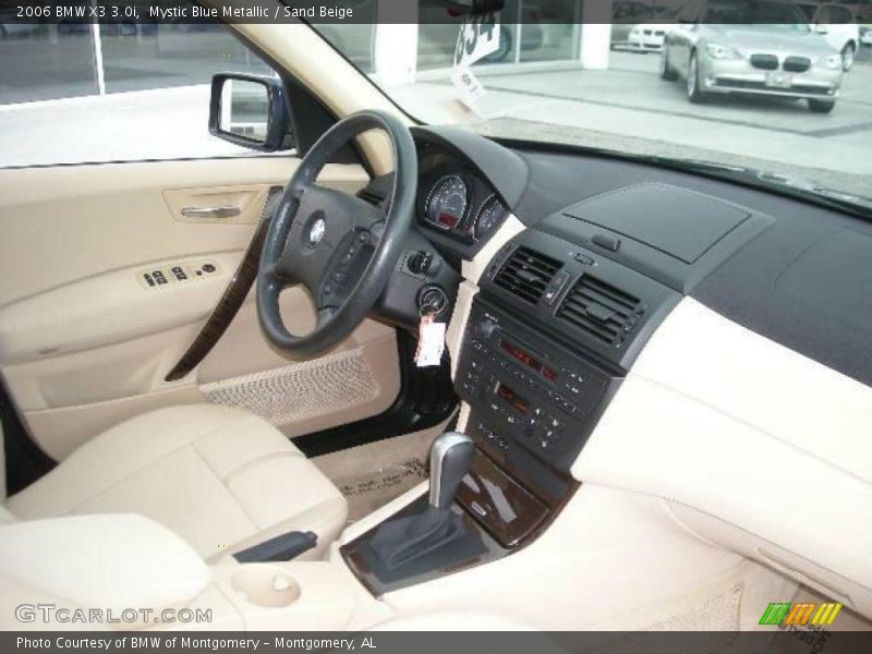 Mystic Blue Metallic / Sand Beige 2006 BMW X3 3.0i