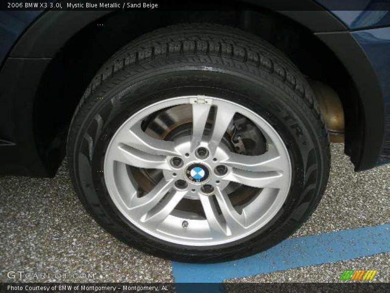 Mystic Blue Metallic / Sand Beige 2006 BMW X3 3.0i