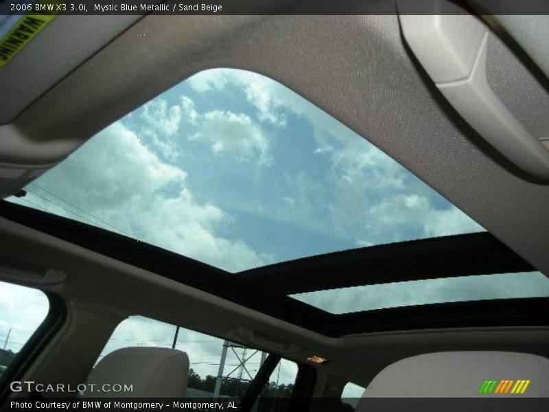 Mystic Blue Metallic / Sand Beige 2006 BMW X3 3.0i