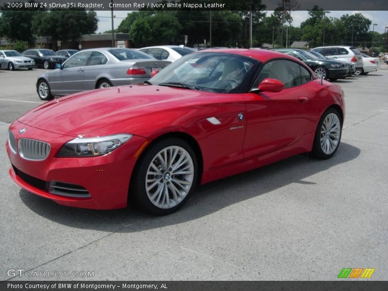 Crimson Red / Ivory White Nappa Leather 2009 BMW Z4 sDrive35i Roadster
