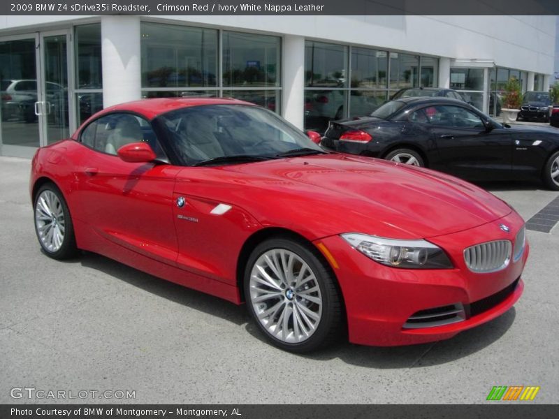 Crimson Red / Ivory White Nappa Leather 2009 BMW Z4 sDrive35i Roadster