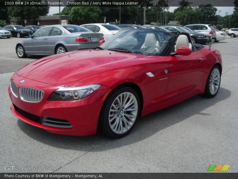 Crimson Red / Ivory White Nappa Leather 2009 BMW Z4 sDrive35i Roadster