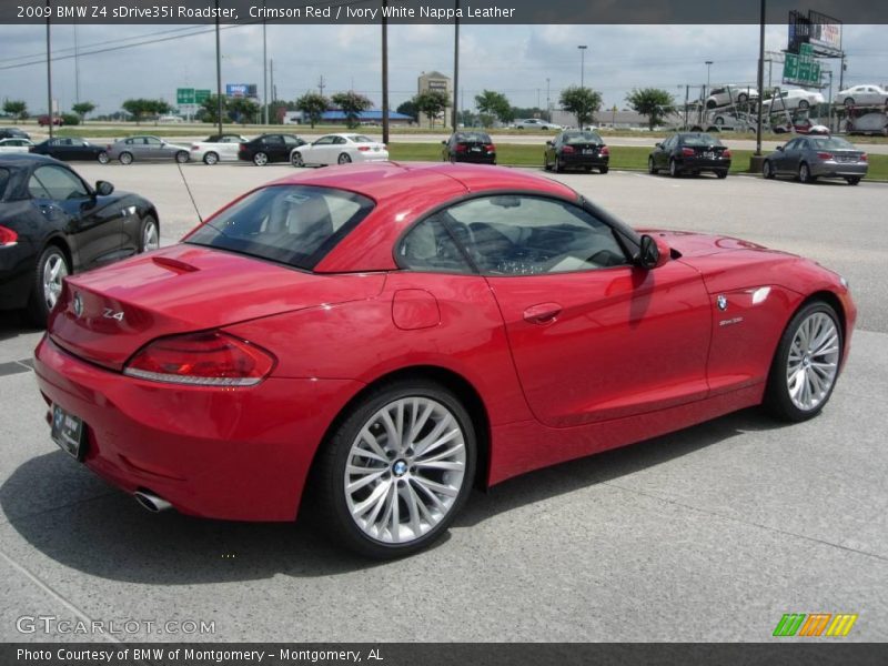 Crimson Red / Ivory White Nappa Leather 2009 BMW Z4 sDrive35i Roadster