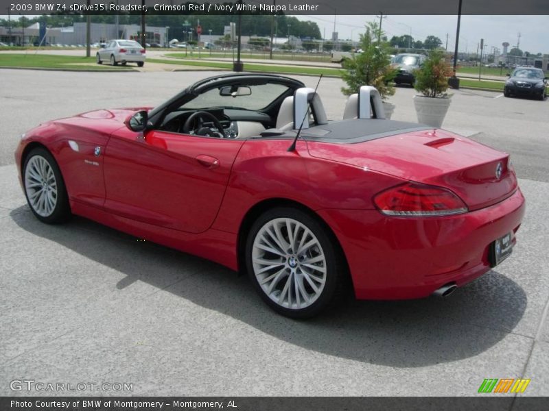 Crimson Red / Ivory White Nappa Leather 2009 BMW Z4 sDrive35i Roadster