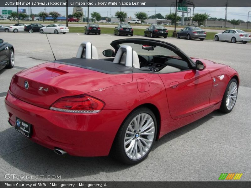 Crimson Red / Ivory White Nappa Leather 2009 BMW Z4 sDrive35i Roadster