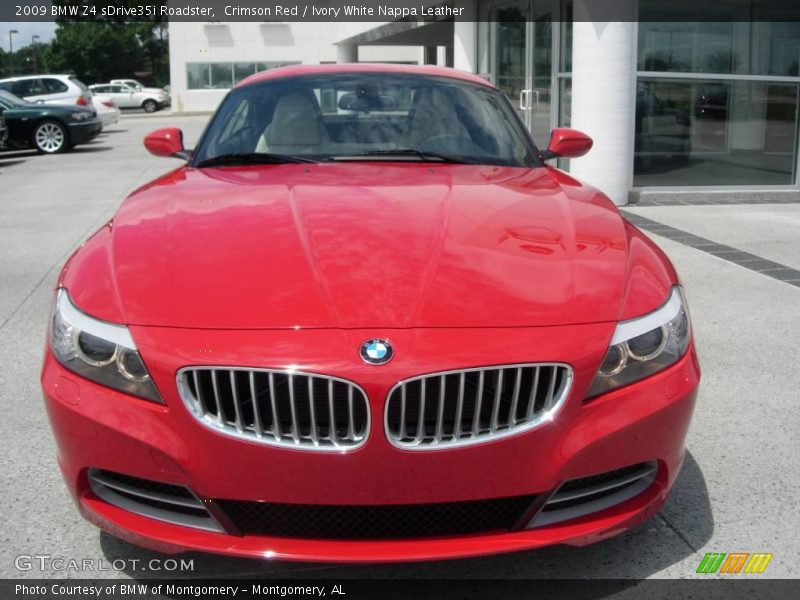 Crimson Red / Ivory White Nappa Leather 2009 BMW Z4 sDrive35i Roadster