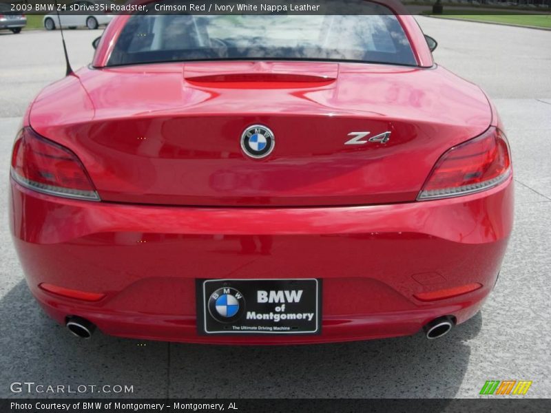 Crimson Red / Ivory White Nappa Leather 2009 BMW Z4 sDrive35i Roadster