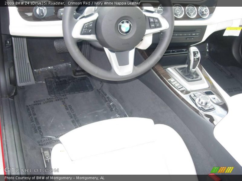 Crimson Red / Ivory White Nappa Leather 2009 BMW Z4 sDrive35i Roadster