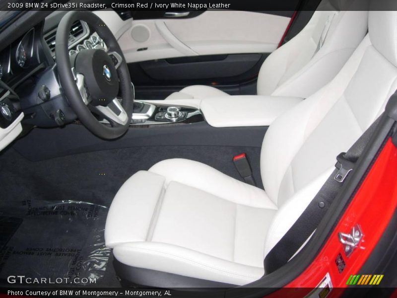 Crimson Red / Ivory White Nappa Leather 2009 BMW Z4 sDrive35i Roadster