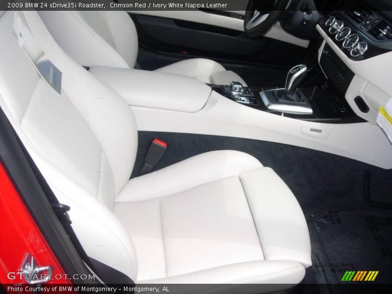 Crimson Red / Ivory White Nappa Leather 2009 BMW Z4 sDrive35i Roadster