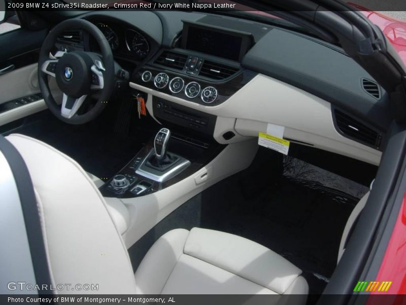 Crimson Red / Ivory White Nappa Leather 2009 BMW Z4 sDrive35i Roadster