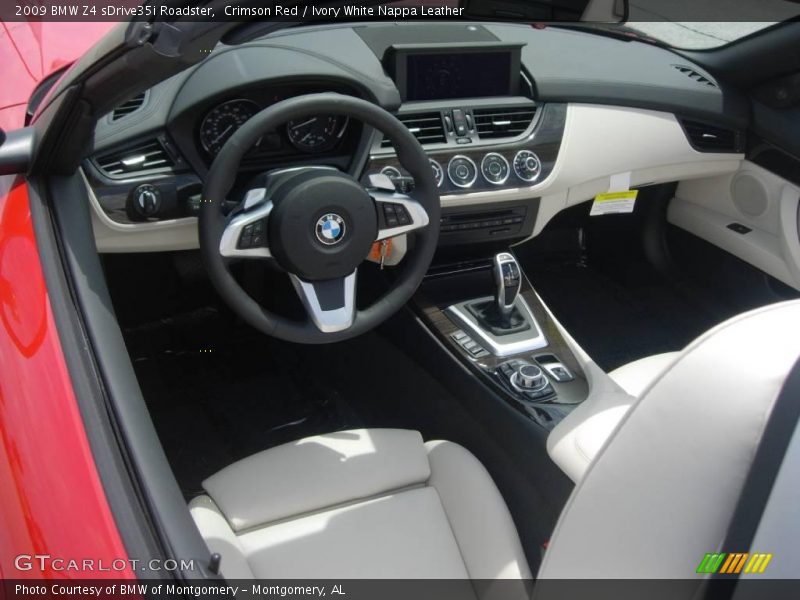 Crimson Red / Ivory White Nappa Leather 2009 BMW Z4 sDrive35i Roadster