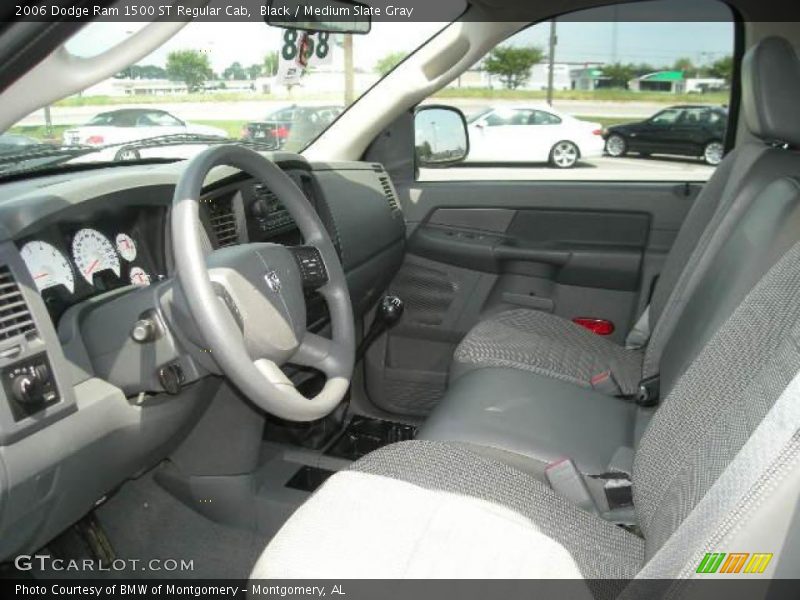 Black / Medium Slate Gray 2006 Dodge Ram 1500 ST Regular Cab