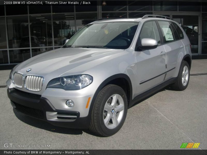 Titanium Silver Metallic / Black 2009 BMW X5 xDrive35d