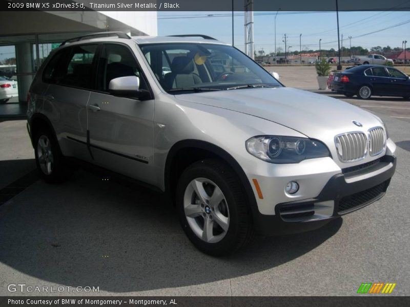 Titanium Silver Metallic / Black 2009 BMW X5 xDrive35d