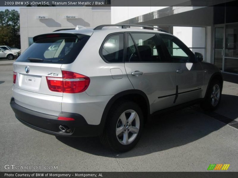 Titanium Silver Metallic / Black 2009 BMW X5 xDrive35d