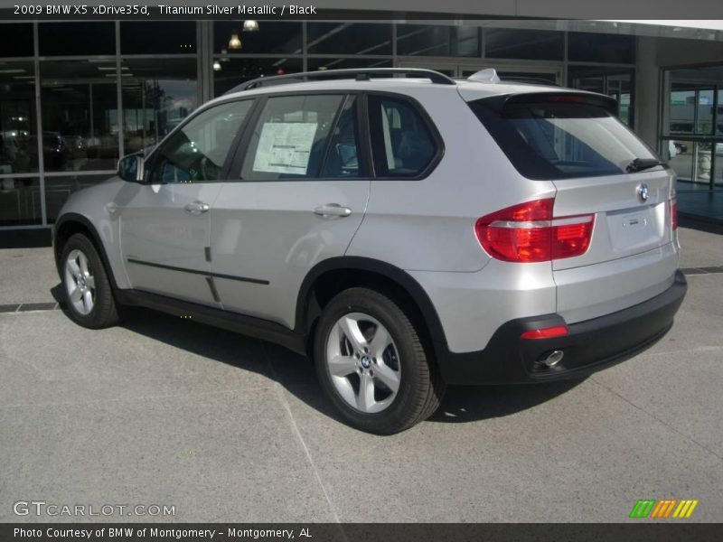Titanium Silver Metallic / Black 2009 BMW X5 xDrive35d