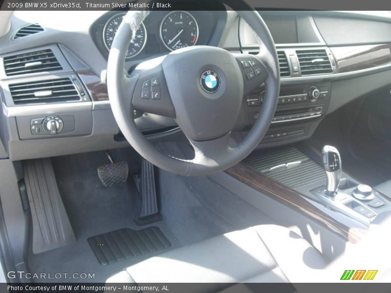 Titanium Silver Metallic / Black 2009 BMW X5 xDrive35d