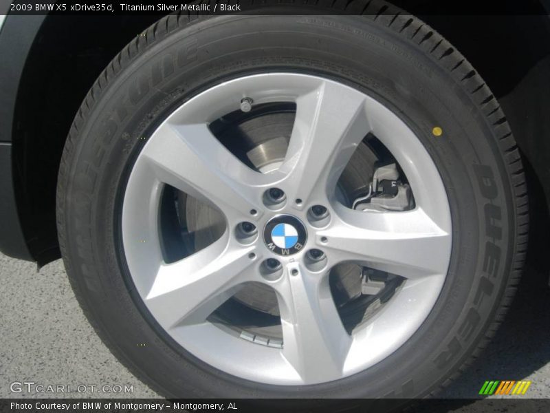 Titanium Silver Metallic / Black 2009 BMW X5 xDrive35d