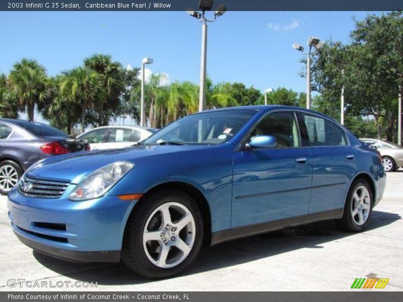 Caribbean Blue Pearl / Willow 2003 Infiniti G 35 Sedan
