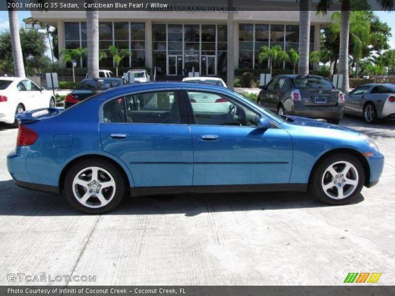 Caribbean Blue Pearl / Willow 2003 Infiniti G 35 Sedan