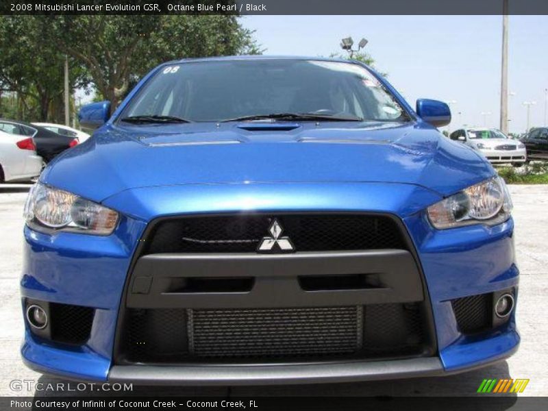 Octane Blue Pearl / Black 2008 Mitsubishi Lancer Evolution GSR
