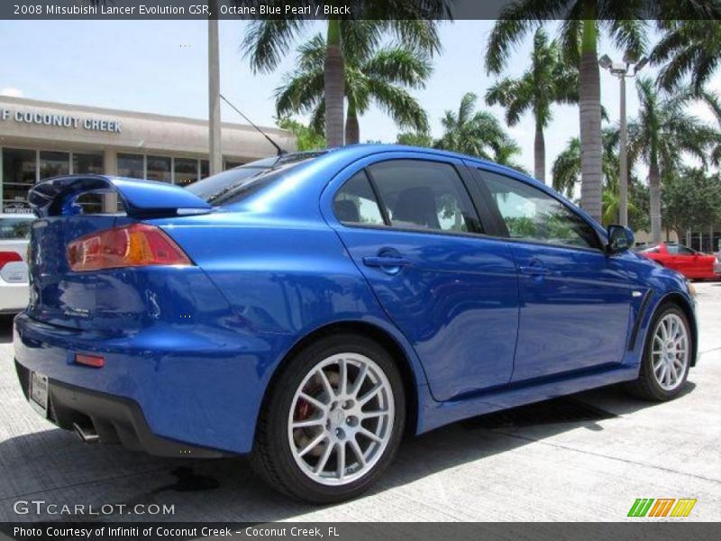 Octane Blue Pearl / Black 2008 Mitsubishi Lancer Evolution GSR