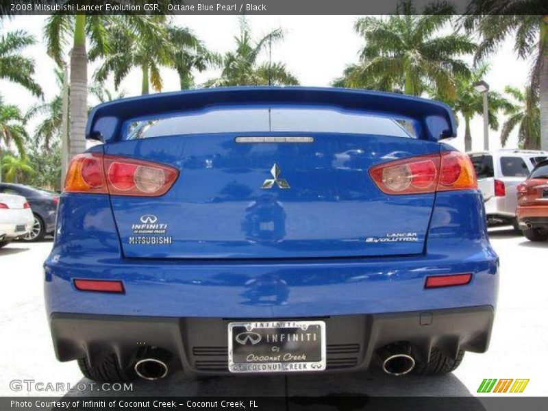 Octane Blue Pearl / Black 2008 Mitsubishi Lancer Evolution GSR