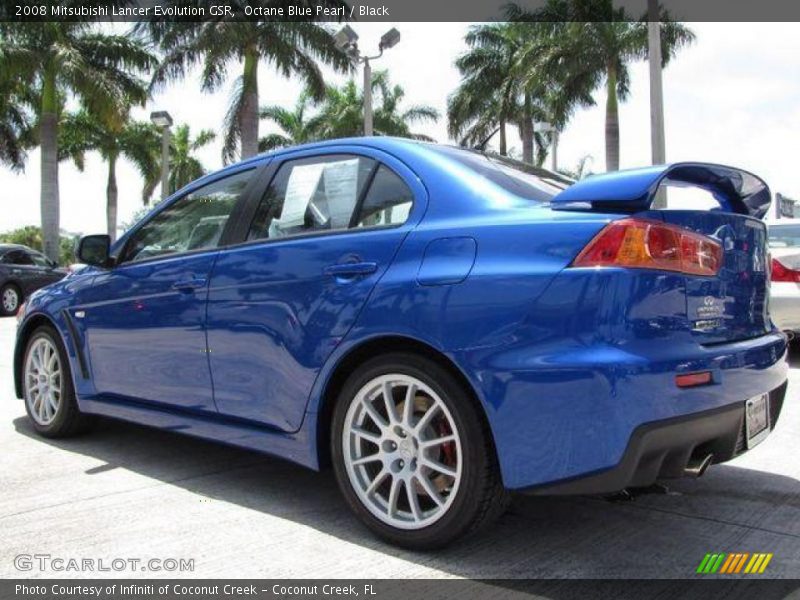 Octane Blue Pearl / Black 2008 Mitsubishi Lancer Evolution GSR