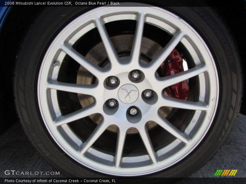 Octane Blue Pearl / Black 2008 Mitsubishi Lancer Evolution GSR