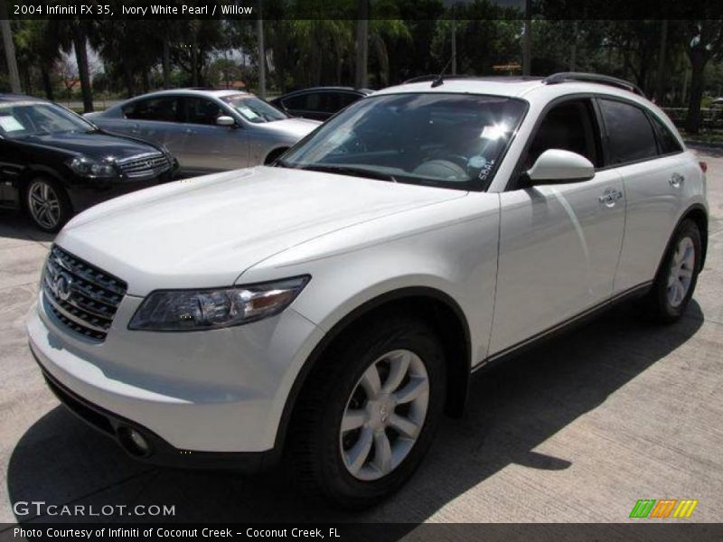 Ivory White Pearl / Willow 2004 Infiniti FX 35